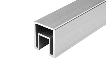 Труба 40х40 мм с пазом 24 х 24 под стекло, 6м, алюминиевый, неанод Фk856-2 AL купить в Челябинске Труба 40х40 мм с пазом 24 х 24 под стекло, 6м, алюминиевый, неанод Фk856-2 AL купить в Челябинске