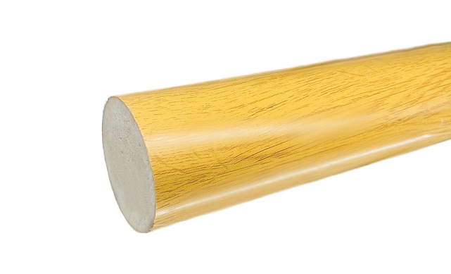 Пластиковый поручень текстурный, цвет Дуб, Ø49мм, длина 4м k891-2  Пластиковый поручень текстурный, цвет Дуб, Ø49мм, длина 4м k891-2