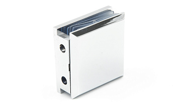 Коннектор для душевой  стена-стекло 45х45 мм, 90°, с двумя отверстиями, цинк, полированный t731 PZn купить в Челябинске Коннектор для душевой  стена-стекло 45х45 мм, 90°, с двумя отверстиями, цинк, полированный t731 PZn купить в Челябинске