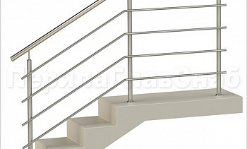 Четыре ригеля на сварке, круглый поручень и круглые стойки для крыльца в Челябинске. Готовые проекты ПерилаГлавСнаб Четыре ригеля на сварке, круглый поручень и круглые стойки для крыльца в Челябинске. Готовые проекты ПерилаГлавСнаб