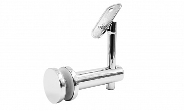 Выносной держатель поручня на стекло 8-20 мм, регулируемый, с ложементом, полированный, (AISI 304) k241-5 купить в Челябинске Выносной держатель поручня на стекло 8-20 мм, регулируемый, с ложементом, полированный, (AISI 304) k241-5 купить в Челябинске