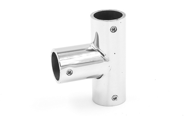 Соединитель-тройник для трубы 19 мм, нержавеющая сталь AISI 304, полированная t902 PSS Соединитель-тройник для трубы 19 мм, нержавеющая сталь AISI 304, полированная t902 PSS