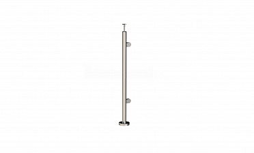 Стойка круглая Ø38.1: 2 штамп. зажимных стеклодержателя, полированная, высота 950 мм (AISI 201) k726-R купить в Челябинске Стойка круглая Ø38.1: 2 штамп. зажимных стеклодержателя, полированная, высота 950 мм (AISI 201) k726-R купить в Челябинске