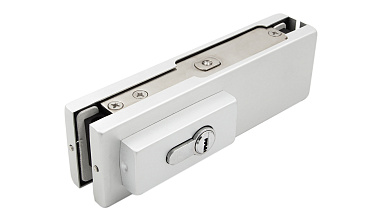 Замок для стеклянной двери угловой с круглым ригелем комплект, под алюминий t150 AL купить в Челябинске Замок для стеклянной двери угловой с круглым ригелем комплект, под алюминий t150 AL купить в Челябинске