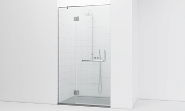 Комплект фурнитуры для душевой перегородки в проеме на профиле с глухим стеклом и дверью t561-1 купить в Челябинске