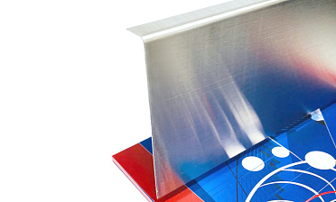 Тыльная накладка из шлифованной нержавейки на профиль т100 15.5х101 мм длина 2 м т100-10 купить в Челябинске Тыльная накладка из шлифованной нержавейки на профиль т100 15.5х101 мм длина 2 м т100-10 купить в Челябинске