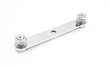 Стеклодержатель пластинчатый штампованный 3хМ8, по центрам 170х4 мм, полированный, шайбы 4 мм штамп., под стекло 6-12 AISI201 k047-6 купить в Челябинске