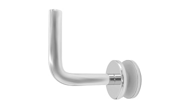 Держатель поручня к стеклу, вынос 60х70, Ø43х5 мм для стекла 10-12мм, (AISI 304) k008-5 купить в Челябинске Держатель поручня к стеклу, вынос 60х70, Ø43х5 мм для стекла 10-12мм, (AISI 304) k008-5 купить в Челябинске