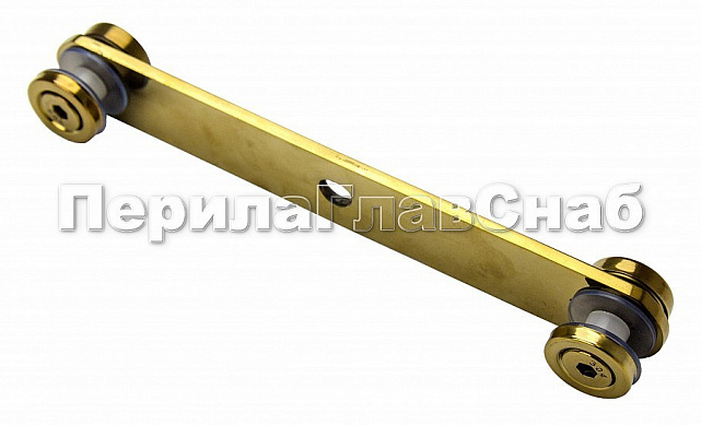 Стеклодержатель пластинчатый 3хМ8, по центрам 170х5 мм, полированный, шайбы 5 мм литые, под стекло 6-12 мм, (AISI 304), под золото Фk023-88 Стеклодержатель пластинчатый 3хМ8, по центрам 170х5 мм, полированный, шайбы 5 мм литые, под стекло 6-12 мм, (AISI 304), под золото Фk023-88