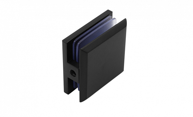 Коннектор для душевой кабины стена-стекло 45х45, вырез 67, цинк, черный t730 BZn  Коннектор для душевой кабины стена-стекло 45х45, вырез 67, цинк, черный t730 BZn