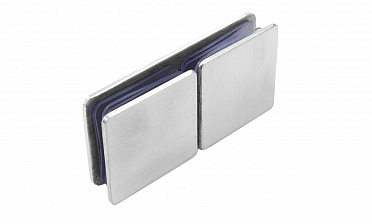 Коннектор для душевой кабины стекло-стекло 180°, 45х45, нерж 304, вырез 64 t724 SSS купить в Челябинске