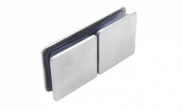 Коннектор для душевой кабины стекло-стекло 180°, 45х45, нерж 304, вырез 64 t724 SSS