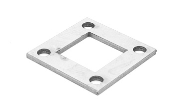 Фланец стойки 75 х75 х 5 (4,3) х AISI304, 4 отв. М10, с центральным отверстием k115-6 купить в Челябинске Фланец стойки 75 х75 х 5 (4,3) х AISI304, 4 отв. М10, с центральным отверстием k115-6 купить в Челябинске