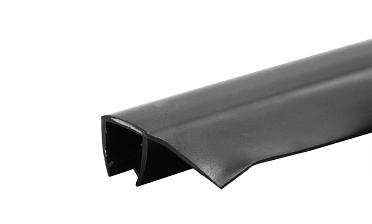 Уплотнитель для стекла 8 мм, непрозрачный черный, 90°, стекло-стекло 2200 мм t215-2 Bl-U купить в Челябинске