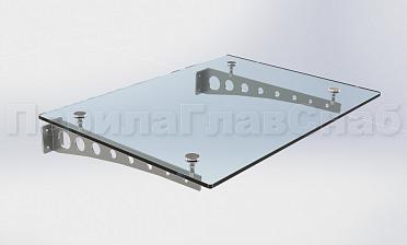 Стеклянный козырек на консоли из листа купить в Челябинске