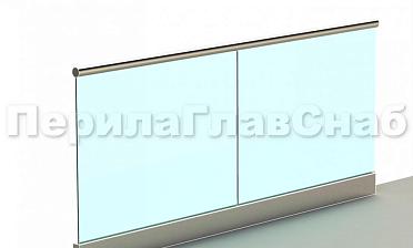 Ограждение с поручнем с пазом в зажимном профиле купить в Челябинске