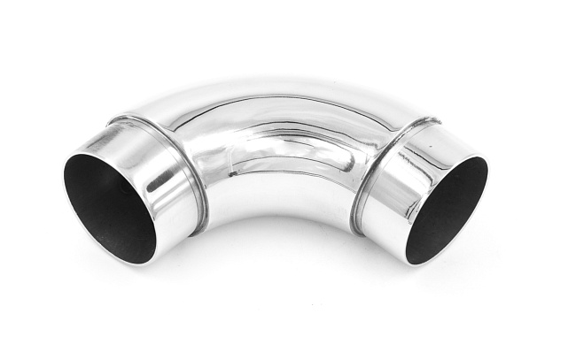 Отвод поручня под Ø38.1х1.5 мм, 90°, литой, полированный, со вставками, (AISI 201) k059-3 Отвод поручня под Ø38.1х1.5 мм, 90°, литой, полированный, со вставками, (AISI 201) k059-3