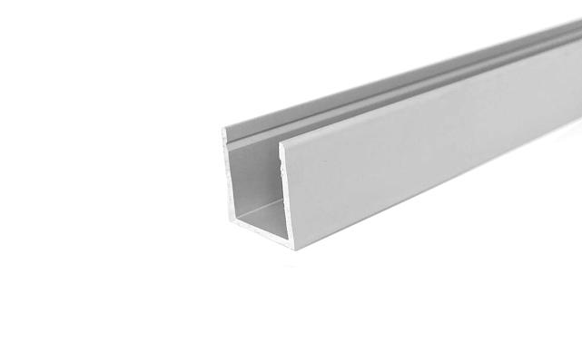 П-образный профиль 20 мм нижний, алюминиевый анодированный, длина 3000 мм т22 AL 