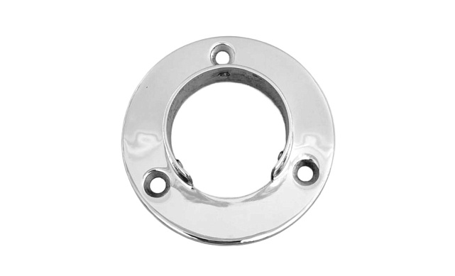 Фланец для трубы Ø48.3 мм, под 3 самореза 6.8 мм, литой, полированный, (AISI 304) k238-3 2 Фланец для трубы Ø48.3 мм, под 3 самореза 6.8 мм, литой, полированный, (AISI 304) k238-3 2