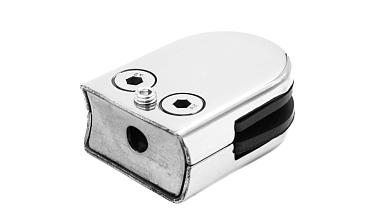 Стеклодержатель штампованный под стекло 8мм (4+4 мм), под стойку Ø38.1 мм 40х22х54, полированный (AISI 304) k538-2 купить в Челябинске