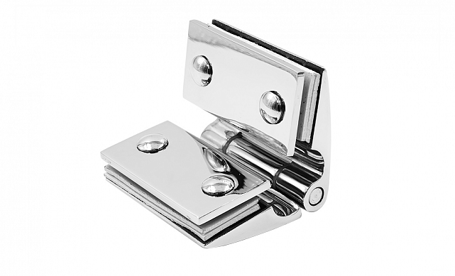 Петля душевая, стекло-стекло 180°, без реза, нерж, полированная t313 PSS 2 Петля душевая, стекло-стекло 180°, без реза, нерж, полированная t313 PSS 2