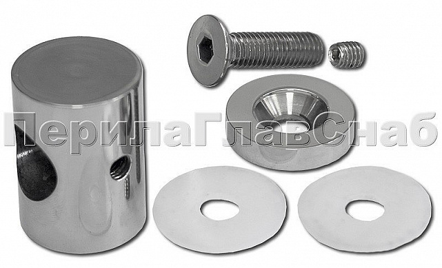 Ригеледержатель на стекло 8 мм, Ø16 мм, полированный, литой (AISI 304) k019 2 Ригеледержатель на стекло 8 мм, Ø16 мм, полированный, литой (AISI 304) k019 2