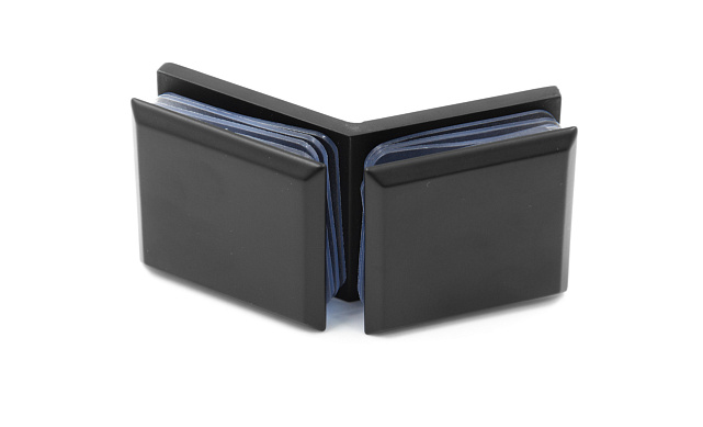 Коннектор для душевой кабины стекло-стекло 135°, цинковый сплав, черная  t736 BZn