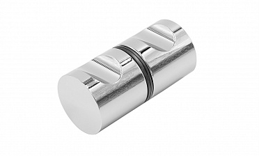 Ручка-кноб для двери 32х38 мм латунь-хром, полированная t696 PC купить в Челябинске