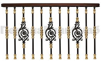 Латунные перила для лестниц серии – Намибия L07 в Челябинске. Готовые проекты ПерилаГлавСнаб