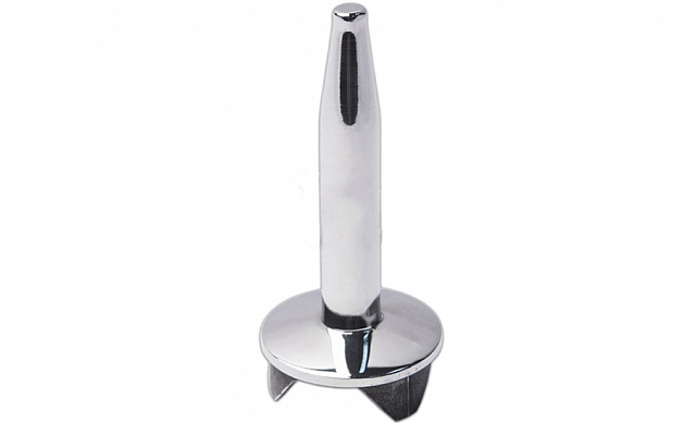 Наконечник палец (солдатик) на стойку Ø38.1 мм, без ложемента, литой, полированный, под сварку, облегченный, нержавеющий AISI 304, k034 Наконечник палец (солдатик) на стойку Ø38.1 мм, без ложемента, литой, полированный, под сварку, облегченный, нержавеющий AISI 304, k034