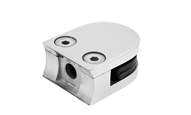 Стеклодержатель литой под стекло 8 мм (4+4 мм), под стойку Ø38.1 мм, (40х22х49), полированный AISI 316 k001-5 купить в Челябинске Стеклодержатель литой под стекло 8 мм (4+4 мм), под стойку Ø38.1 мм, (40х22х49), полированный AISI 316 k001-5 купить в Челябинске