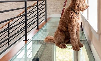 Стеклянный пол на площадке в частном доме в Челябинске. Готовые проекты ПерилаГлавСнаб