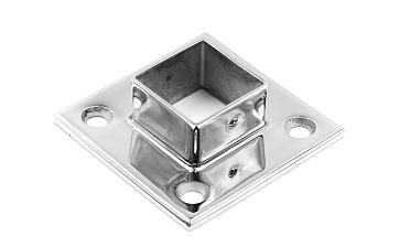 Фланец для трубы 40х40 мм, литой, полированный, (AISI 304) k223 купить в Челябинске