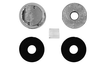 Комплект торцевого крепления несущего стекла, гайка-шайба Ø50х10х18 мм с внутренней резьбой М16, полированный (aisi 201) k277-5 купить в Челябинске