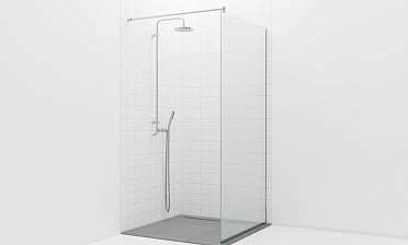 Стационарная душевая перегородка на профиле t581-1 купить в Челябинске