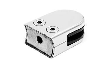 Стеклодержатель штампованный полированный под стекло 10 мм, под стойку Ø38.1 мм, (AISI 304) 40х22х53 k038-10 купить в Челябинске Стеклодержатель штампованный полированный под стекло 10 мм, под стойку Ø38.1 мм, (AISI 304) 40х22х53 k038-10 купить в Челябинске