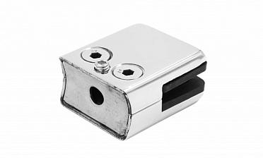 Стеклодержатель штампованный  под стекло 8 мм (4+4 мм), квадратный, под стойку Ø38.1 мм (40х24х48), полированный (AISI 304) k351 купить в Челябинске