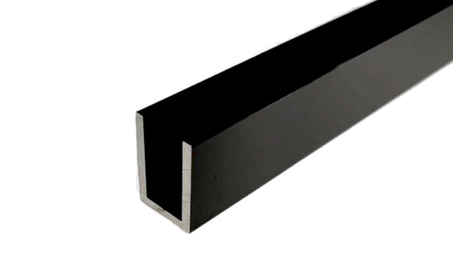 П-образный профиль 19x13, L=2200, под стекло 8 мм, алюминий анодированный в черный глянцевый t756 AND BL П-образный профиль 19x13, L=2200, под стекло 8 мм, алюминий анодированный в черный глянцевый t756 AND BL