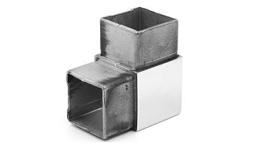 Поворот поручня 40х40 мм, нержавеющая сталь AISI 304, полированная k365 купить в Челябинске