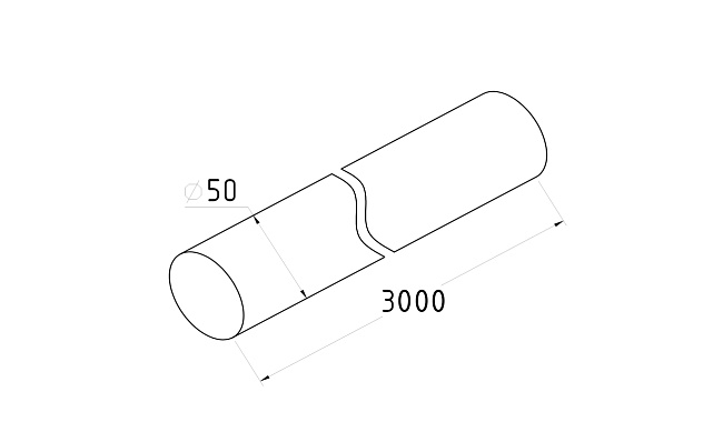 Поручень деревянный из Дуба Ø50 мм 3,0 м Эконом Ф-1671 2 Поручень деревянный из Дуба Ø50 мм 3,0 м Эконом Ф-1671 2