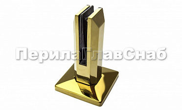 Стеклодержатель литой напольный, плоский 50х50х160 мм, полированный, под золото (AISI 304) Фk275-88 купить в Челябинске Стеклодержатель литой напольный, плоский 50х50х160 мм, полированный, под золото (AISI 304) Фk275-88 купить в Челябинске