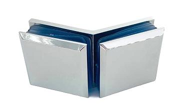 Коннектор для душевой кабины стекло-стекло 135°, 45х45, цинк , вырез 71 t736 PZn купить в Челябинске