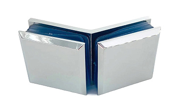 Коннектор для душевой кабины стекло-стекло 135°, 45х45, цинк , вырез 71 t736 PZn купить в Челябинске