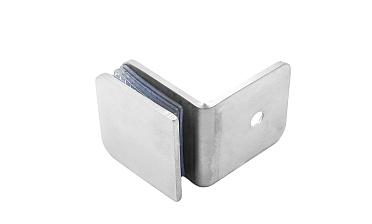 Коннектор для душевой кабины стена-стекло 90°, 45х45, шлифованный  t722-2 SSS купить в Челябинске