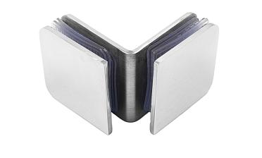 Коннектор для душевой кабины стекло-стекло 90° 45х45 мм латунь-хром, полированный t725 PC купить в Челябинске