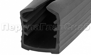 Уплотнитель в поручень с пазом 27х30 для стекла 12 мм, EPDM Фk306 купить в Челябинске Уплотнитель в поручень с пазом 27х30 для стекла 12 мм, EPDM Фk306 купить в Челябинске