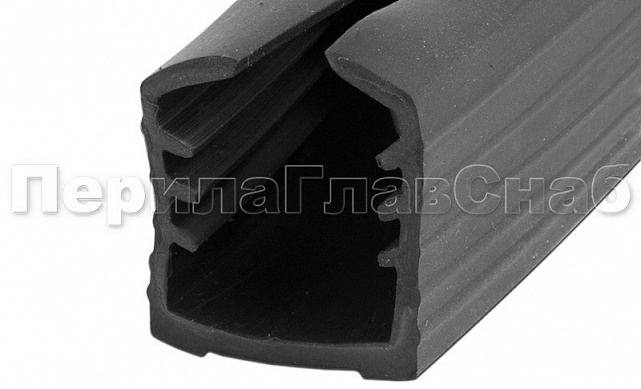 Уплотнитель в поручень с пазом 27х30 для стекла 12 мм, EPDM Фk306 Уплотнитель в поручень с пазом 27х30 для стекла 12 мм, EPDM Фk306