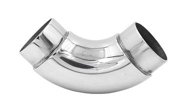 Отвод поручня под Ø42.4х1.5 мм, 90°, литой, полированный 600 Grit, с двумя установочными кольцами  (aisi 316) k383-5 купить в Челябинске