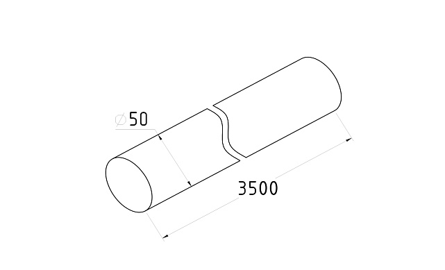 Поручень деревянный из Дуба Ø50 мм 3,5 м Эконом Ф-1672 2 Поручень деревянный из Дуба Ø50 мм 3,5 м Эконом Ф-1672 2