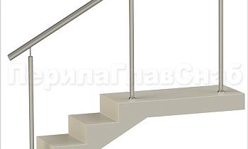 Нержавеющие ограждения без ригелей для крыльца в Челябинске. Готовые проекты ПерилаГлавСнаб